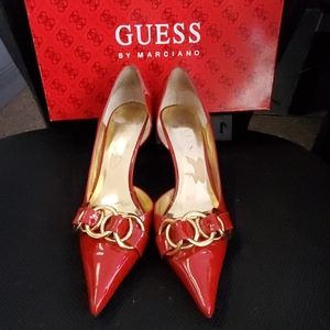 Guess Red Patent Leather Pointed Toe